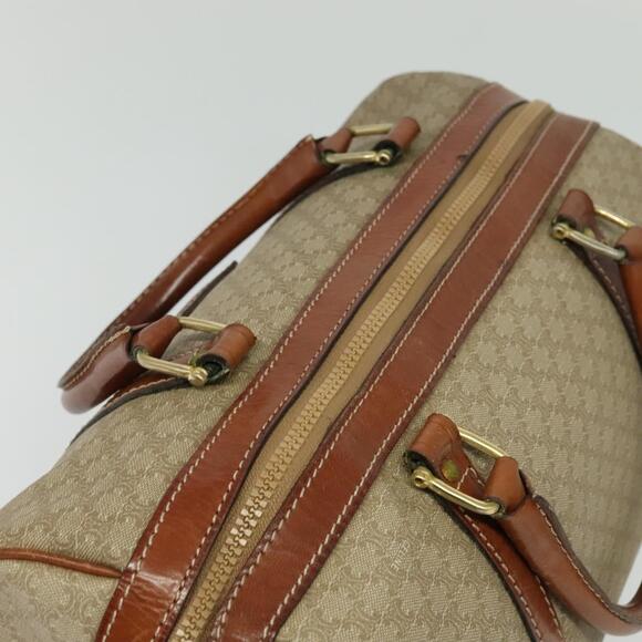 CELINE Macadam Canvas Boston Bag Pvc Beige Gold - Picture 6 of 12